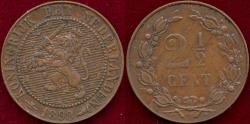 World Coins - NETHERLANDS 1898 2 1/2 CENT VF