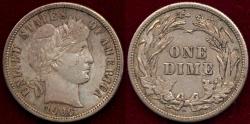 Us Coins - 1906 BARBER DIME  AU55