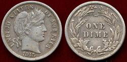 Us Coins - 1915-S BARBER DIME XF45