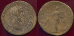 Ancient Coins - ANTONINUS PIUS  138-161 AD   SESTERTIUS  ... APOLLO with Lyre