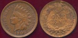 Us Coins - 1906 INDIAN CEENT MS64BN .... some mint RED