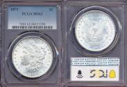Us Coins - 1879 MORGAN DOLLAR  PCGS MS63  ... WHITE