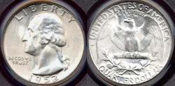Us Coins - 1952-S WASHINGTON QUARTER  PCGS MS66