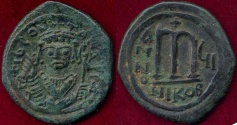 Ancient Coins - TIBERTIUS II Constantine  578-582 AD Follis