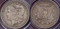 Us Coins - 1892-S MORGAN $1  PCGS  XF40    HIGH END of GRADE