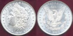 Us Coins - 1891 MORGAN DOLLAR  MS63   WHITE