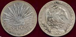 World Coins - MEXICO 1890 Do MC  8 REALES.... Durango Mint