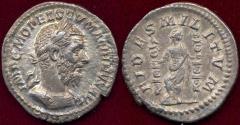 Ancient Coins - MACRINUS  217-218 AD  DENARIUS  ... FIDES face right