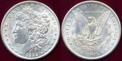 Us Coins - 1898-S MORGAN DOLLAR  MS61   WHITE