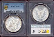 Us Coins - 1883-S MORGAN DOLLAR  PCGS  AU55 ... GREAT EYE APPEAL