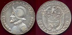 World Coins - PANAMA 1930 1/2  BALBOA   XF+