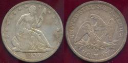 Us Coins - 1858-O SEATED HALF DOLLAR VF