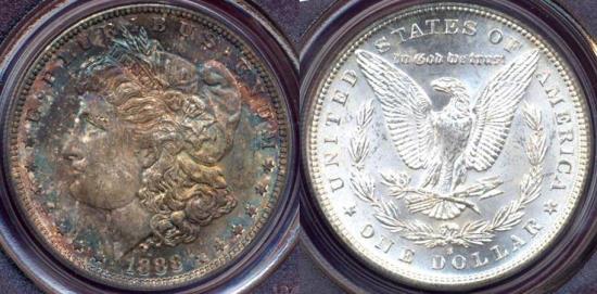 US Coins - 1888-S MORGAN DOLLAR.... PCCGS MS64 ... FANTASTIC TONING!