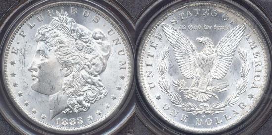 US Coins - 1883-O MORGAN DOLLAR  PCGS MS63    WHITE