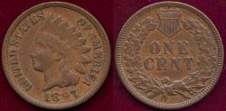 Us Coins - 1897 INDIAN CENT  AU