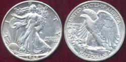 Us Coins - 1942-S WALKING LIBERTY HALF DOLLAR  AU