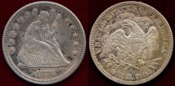 Us Coins - 1876 SEATED QUARTER   AU50