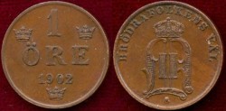 World Coins - SWEDEN 1902 .... 1 ORE