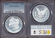 Us Coins - 1881-S MORGAN DOLLAR  PCGS MS64  ....  FULL PROOF LIKE