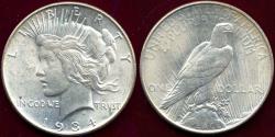 Us Coins - 1934 PEACE DOLLAR MS63