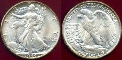 Us Coins - 1944 WALKING LIBERTY HALF DOLLAR.... MS66  BEAUTY
