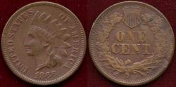 Us Coins - 1866 INDIAN CENT  VF ... BOLD LIBERTY
