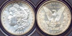 Us Coins - 1887-S MORGAN DOLLAR  PCGS MS64