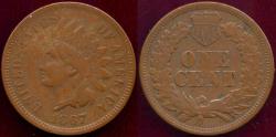 Us Coins - 1867 INDIAN CENT VF