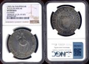 World Coins - PHILIPPINE 1832-1834 8 REALES on PERU 8 REALES   NGC VF