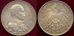World Coins - PRUSSIA  1913-A  2 MARKS   AU... nice original