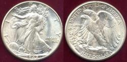 Us Coins - 1942 WALKING LIBERTY HALF DOLLAR..... MS66