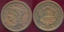 Us Coins - 1853 LARGE CENT VF30