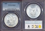 Us Coins - 1885 MORGAN DOLLAR PCGS MS65  .. WHITE