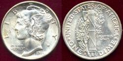 Us Coins - 1931-S MERCURY 10c MS64 FSB  FROSTY WHITE BEAUTY