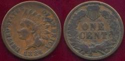 Us Coins - 1884 INDIAN CENT FINE+