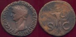 Ancient Coins - CLAUDIUS 42 AD  AE AS..  MINERVA