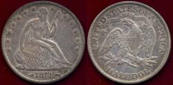 Us Coins - 1873 Arrows HALF DOLLAR  AU50 .... Nice original