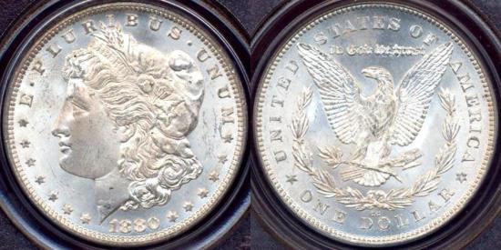 US Coins - 1880/79-CC Rev of 78  MORGAN DOLLAR  PCGS MS64  WHITE