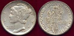 Us Coins - 1917 MERCURY DIME AU
