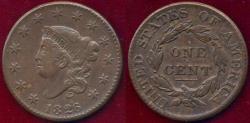 Us Coins - 1826/25 LARGE CENT  AU55 ... N#8  Early State