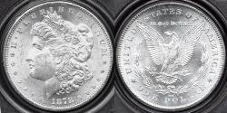 Us Coins - 1878-CC MORGAN DOLLAR PCGS MS63 ... BLAST  WHITE