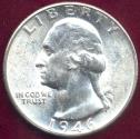 Us Coins - 1946-D WASHINGTON QUARTER  MS64 .... WHITE