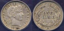 Us Coins - 1906-O BARBER DIME  XF45