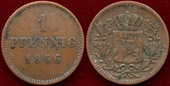 World Coins - Bavaria 1856..... 1 PFENNIG