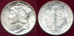 Us Coins - 1944 MERCURY DIME MS64  WHITE