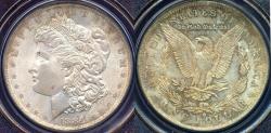 Us Coins - 1884-O MORGAN DOLLAR  PCGS MS64  ...undergraded