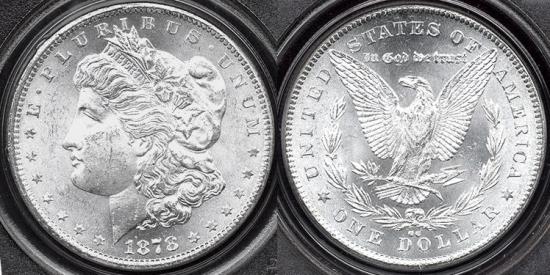 US Coins - 1878-CC MORGAN DOLLAR PCGS MS63 ... BLAST  WHITE