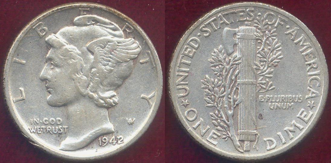 1942 d dime shops value