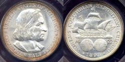 Us Coins - COLUMBIAN EXPO 1893  Commemorative 50c   PCGS MS64.... BEAUTIFUL COLORS