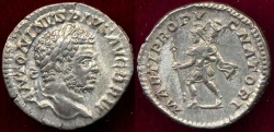 Ancient Coins - CARACALLA  213 AD  denarius   XF